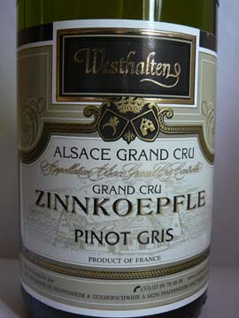 Pinot Gris Grand Cru Zinnkoepflé